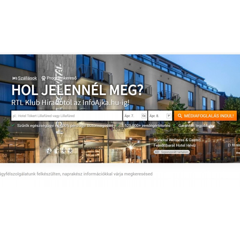 Szezonális médiafoglalás – Szállás.hu