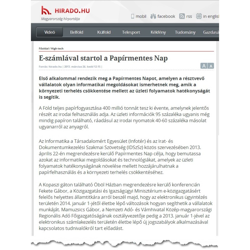 Papírmentes nap – Mindenki lehet egy kicsit hős! 252